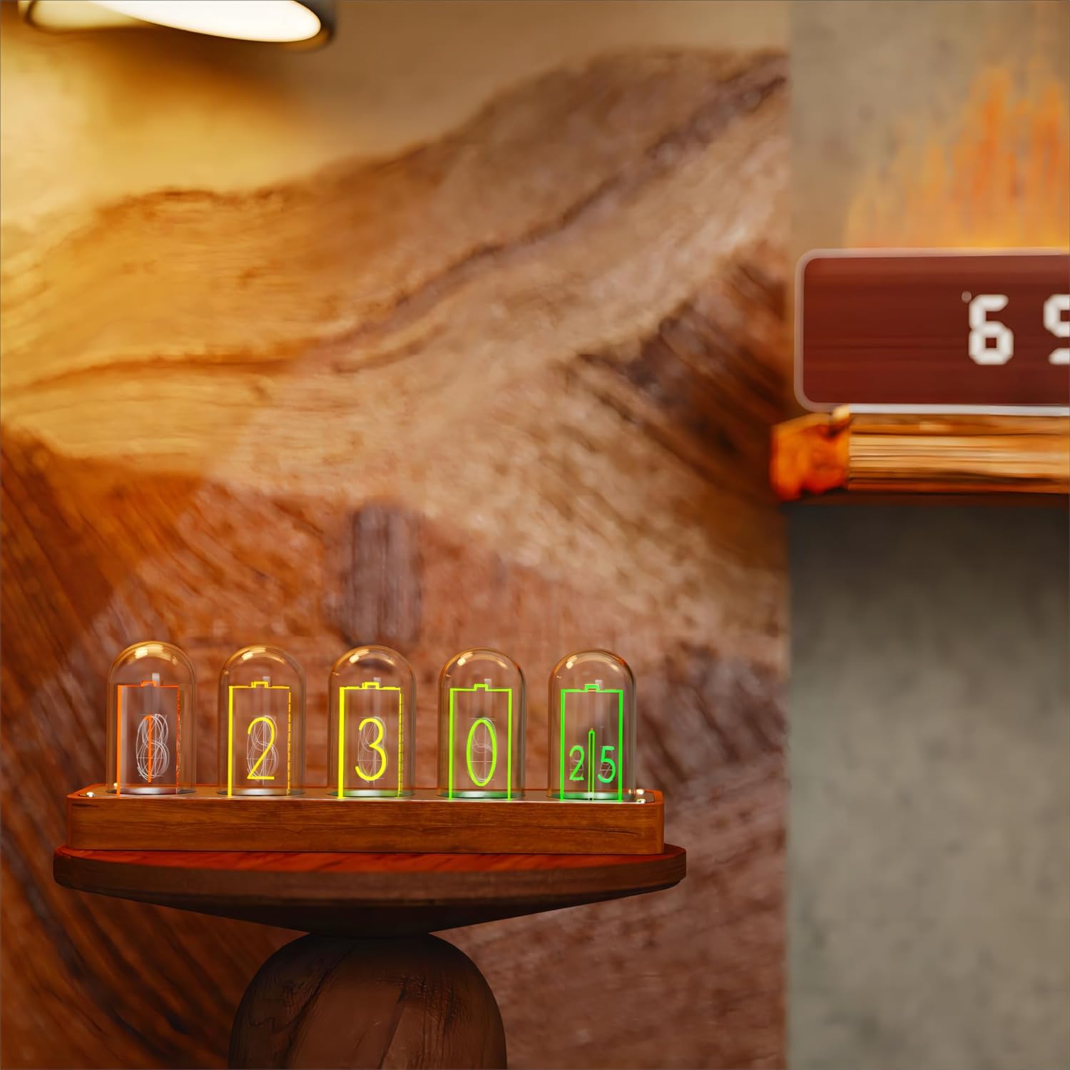 5 tube clock