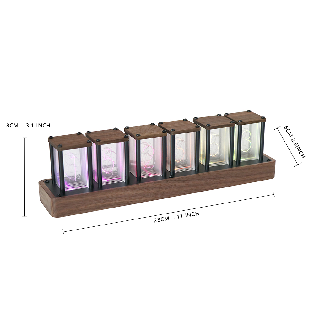 6 tube clock