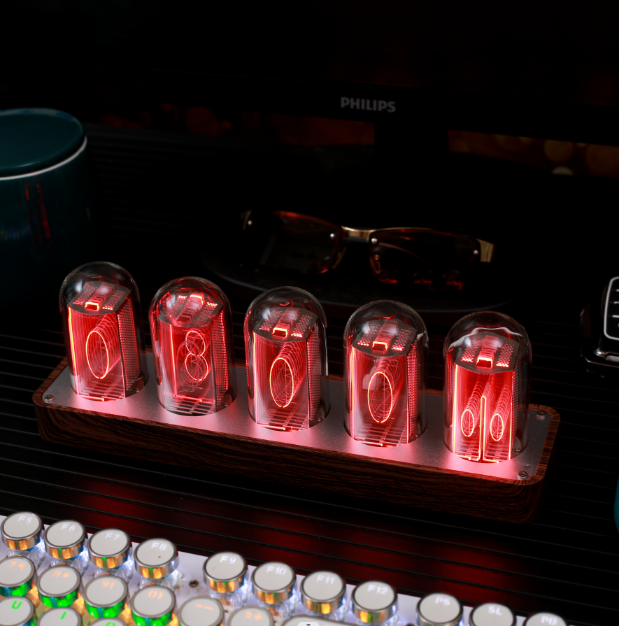 5 tube clock