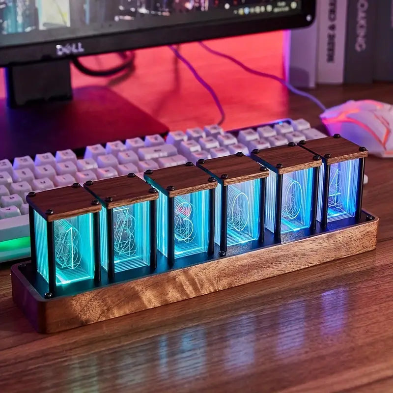 6 tube clock
